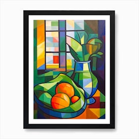 Sweet Pea Still Life Cubism Picasso Style Art Print