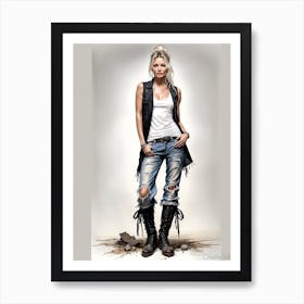 Kate Moss 3 Art Print