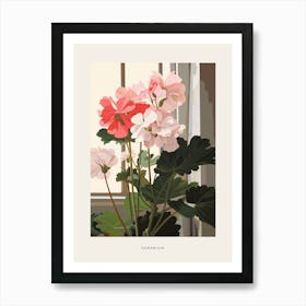 Flower Illustration Geranium 3 Poster Art Print