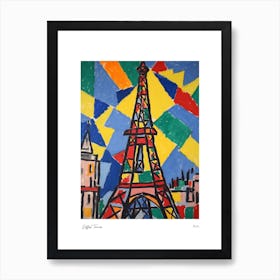 Eiffel Tower Paris Matisse Style 2 Watercolour Travel Poster Art Print