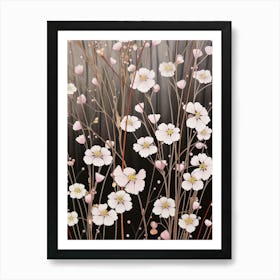 Flower Illustration Gypsophila Babys Breath 7 Art Print