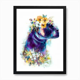 Floral Jaguar Art Print