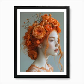 Orange Haired Girl Art Print