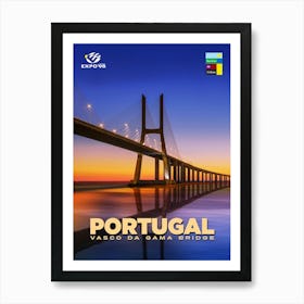 Portugal - Vasco da Gama Bridge Art Print