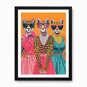 Three Cheetahs 1 Art Print