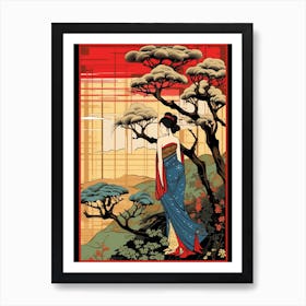 Oirase Stream, Japan Vintage Travel Art 1 Art Print