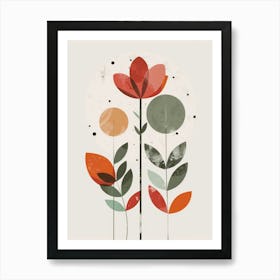 Abstract Flowers 24 Art Print