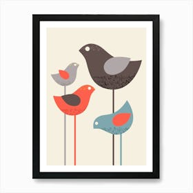 Small Birds for Nursery Art Print