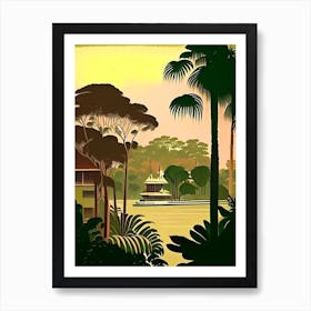 Sihanoukville Cambodia Rousseau Inspired Tropical Destination Art Print