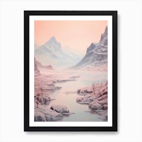 Dreamy Winter Painting Vatnajkull National Park Iceland 2 Art Print