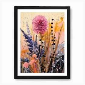 Surreal Florals Fountain Grass 2 Flower Painting Art Print