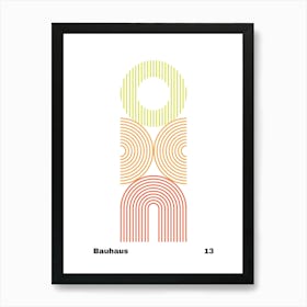 Geometric Bauhaus Poster 13 Art Print