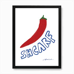 Scharf, Blue Art Print