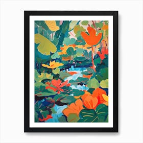 Lotusland Garden Usa Painting 6 Art Print