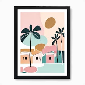 Koh Samui Thailand Muted Pastel Tropical Destination Art Print