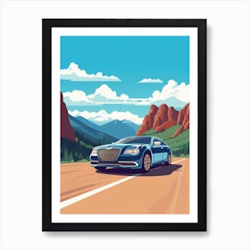 A Chrysler 300 In The The Great Alpine Road Australia 4 Art Print