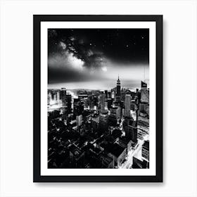 Black And White Cityscape 16 Art Print