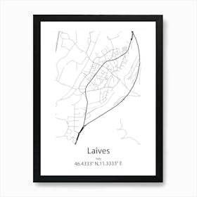 Laives,Italy Minimalist Map Poster