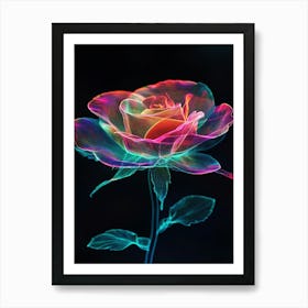 Fractal Rose 1 Art Print