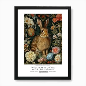 William Morris Easter Rabbits Textile 2 Art Print