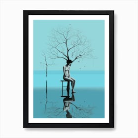 Tree In The Water Art Print