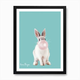 Lapin avec chewing-gum Art Print