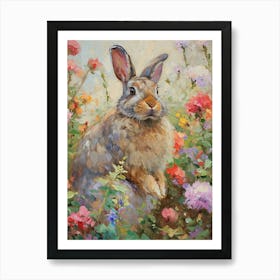 New Zealand Rabbit Painting 4 Art Print