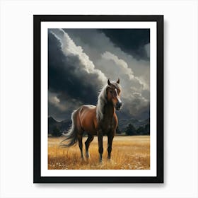 Horse In The Field 4 Art Print