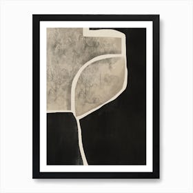 Black Abstract Mosaic Art Print