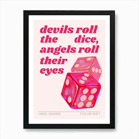 Taylor Cruel Summer Poster Print Art Lover Inspired Print Retro Art Print