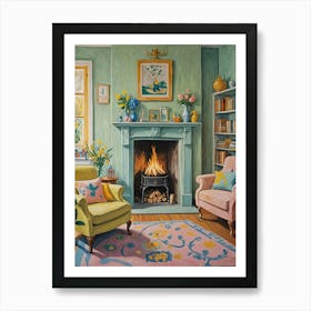 Cosy Pastel Pretty Room Art Print