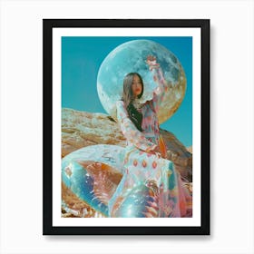 Boho Moon Art Print