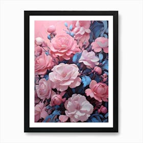 Pastel Flowers #1 Art Print