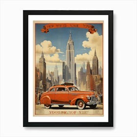 Vintage Travel Poster New York Art Print 0 (1) Art Print