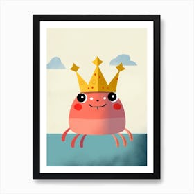 Little Crab 1 Wearing A Crown Art Print