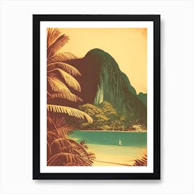 El Nido Philippines Vintage Sketch Tropical Destination Art Print