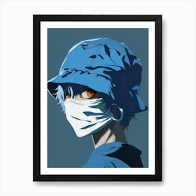 Anime Character With Mask Art Print