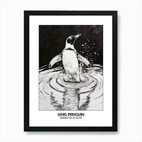 Penguin Jumping Out Of Water Poster 5 Art Print