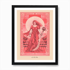 Athena Pink Tarot Card Art Print