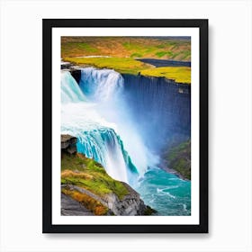 Gullfoss Waterfall, Iceland Realistic Photograph Art Print