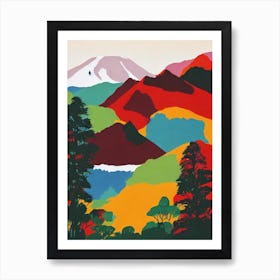Mount Kilimanjaro National Park Tanzania Abstract Colourful Art Print
