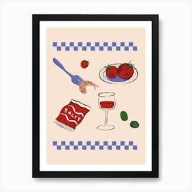 Dinner Party Dining Room Art Print