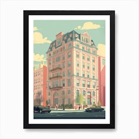 New York United States Travel Illustration 4 Art Print