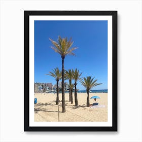 Palm Trees On The Beach 1 Art Print