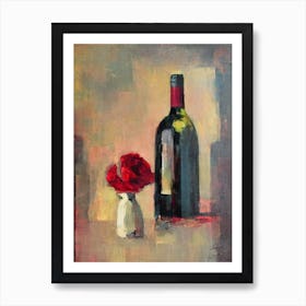 Tempranillo Rosé Oil Painting Cocktail Poster Art Print