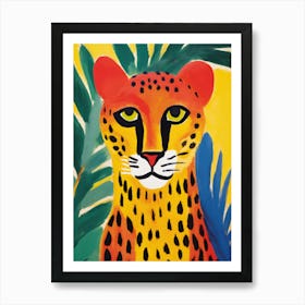 Cheetah Watercolor Painting Art Print
