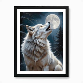 Howling Wolf 1 Art Print