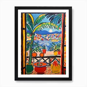 Window View Of Rio De Janeiro In The Style Of Fauvist 2 Art Print