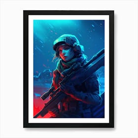 Sniper Soldier 3 Art Print