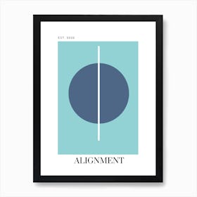 11 Alignment - Blue Art Print